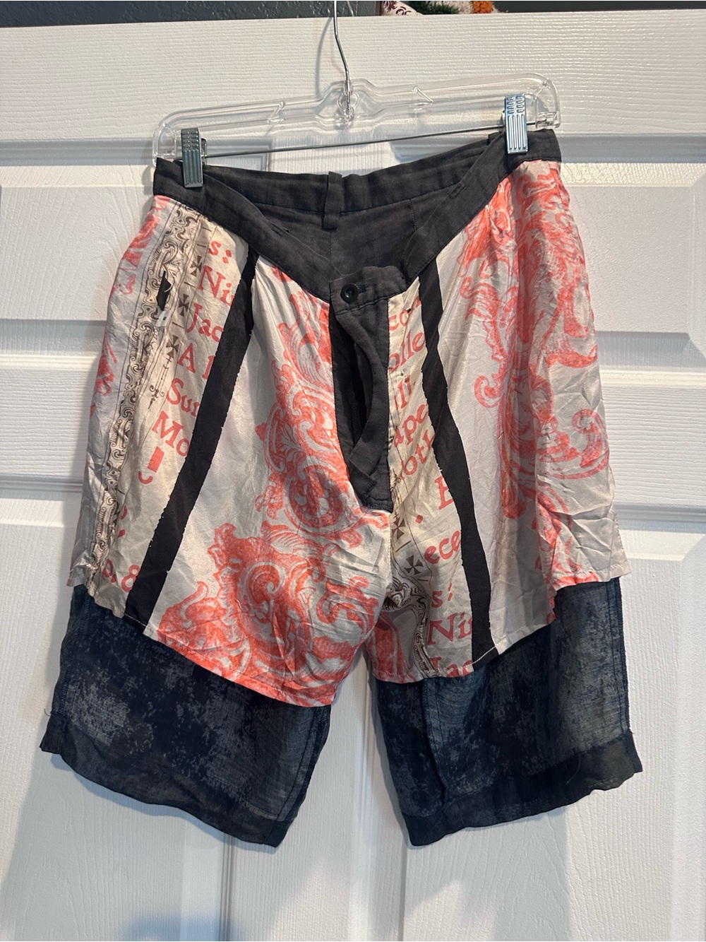 Black Washed Ramie Bermuda Shorts - Picture 6 of 7